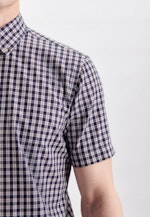 Regular Casual Hemd Karo in Mittelblau |  Seidensticker Onlineshop