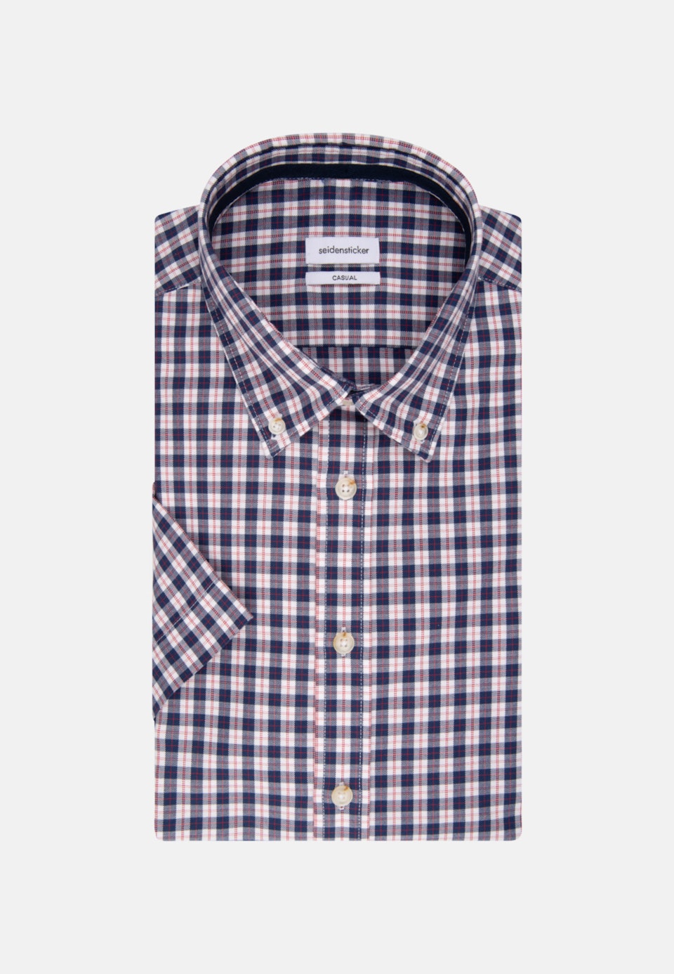 Casual Hemd in Regular mit Button-Down-Kragen in Mittelblau |  Seidensticker Onlineshop