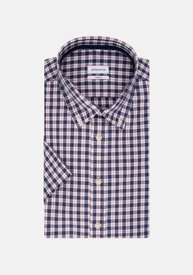 Regular Casual Hemd Karo in Mittelblau | Seidensticker Onlineshop