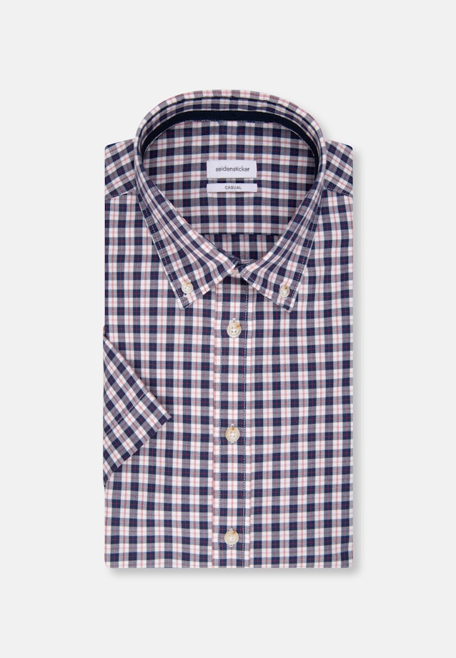 Regular Casual Hemd Karo in Mittelblau |  Seidensticker Onlineshop