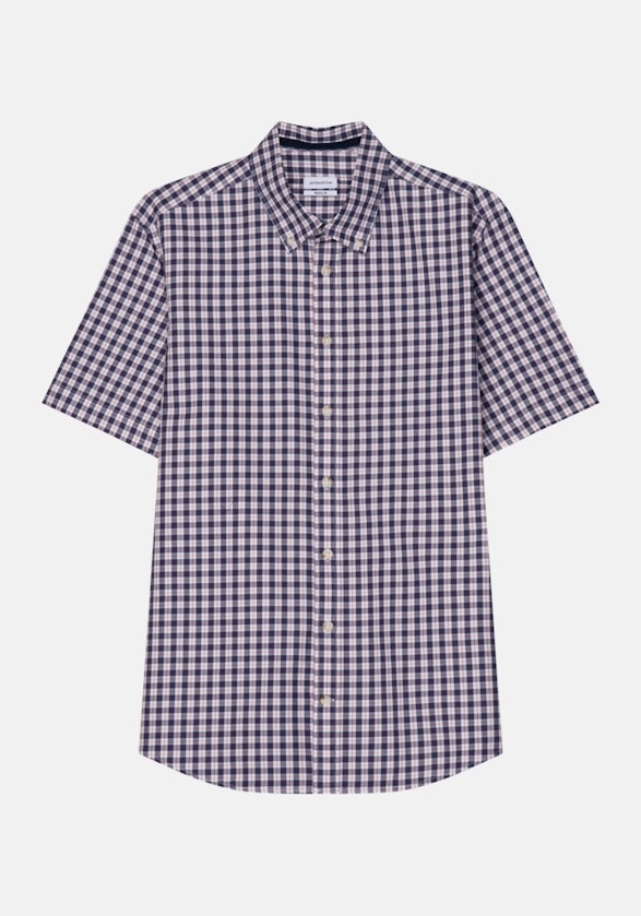 Regular Casual Hemd Karo in Mittelblau | Seidensticker Onlineshop