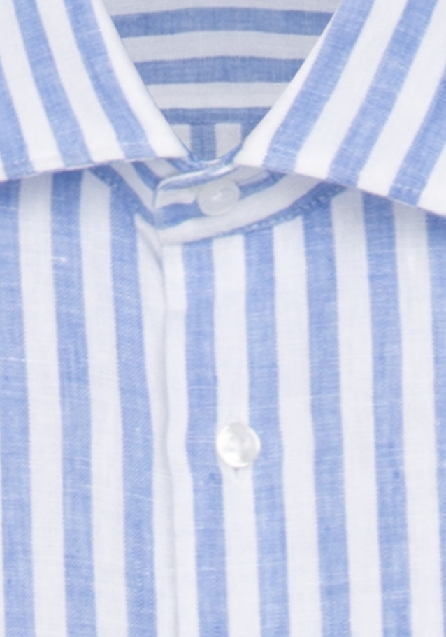 Leinen Kurzarm Leinenhemd in Regular mit Kentkragen in Hellblau |  Seidensticker Onlineshop