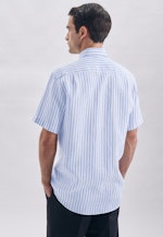 Regular Linen shirt Stripe in Light Blue |  Seidensticker Onlineshop