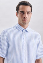 Regular Linen shirt Stripe in Light Blue |  Seidensticker Onlineshop