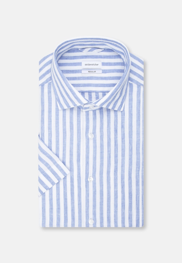 Regular Linen shirt Stripe in Light Blue |  Seidensticker Onlineshop