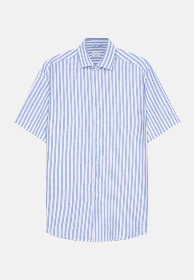 Regular Linen shirt Stripe in Light Blue |  Seidensticker Onlineshop