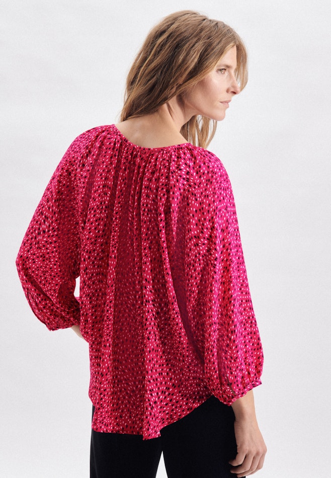 3/4-sleeve Crepe Shirt Blouse in Pink | Seidensticker online shop