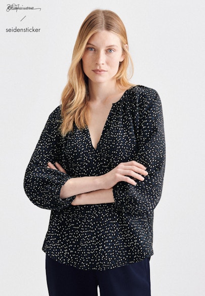 Chemisier Imprimé in Bleu Moyen |  Seidensticker Onlineshop