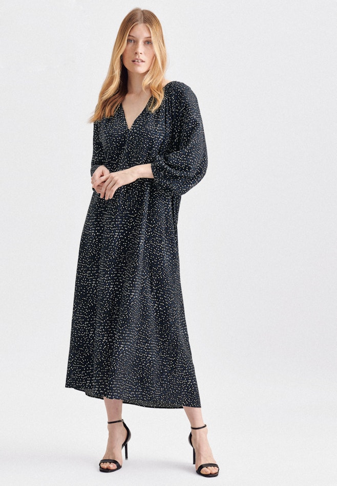 Krepp Maxi Kleid in Mittelblau | Seidensticker Onlineshop