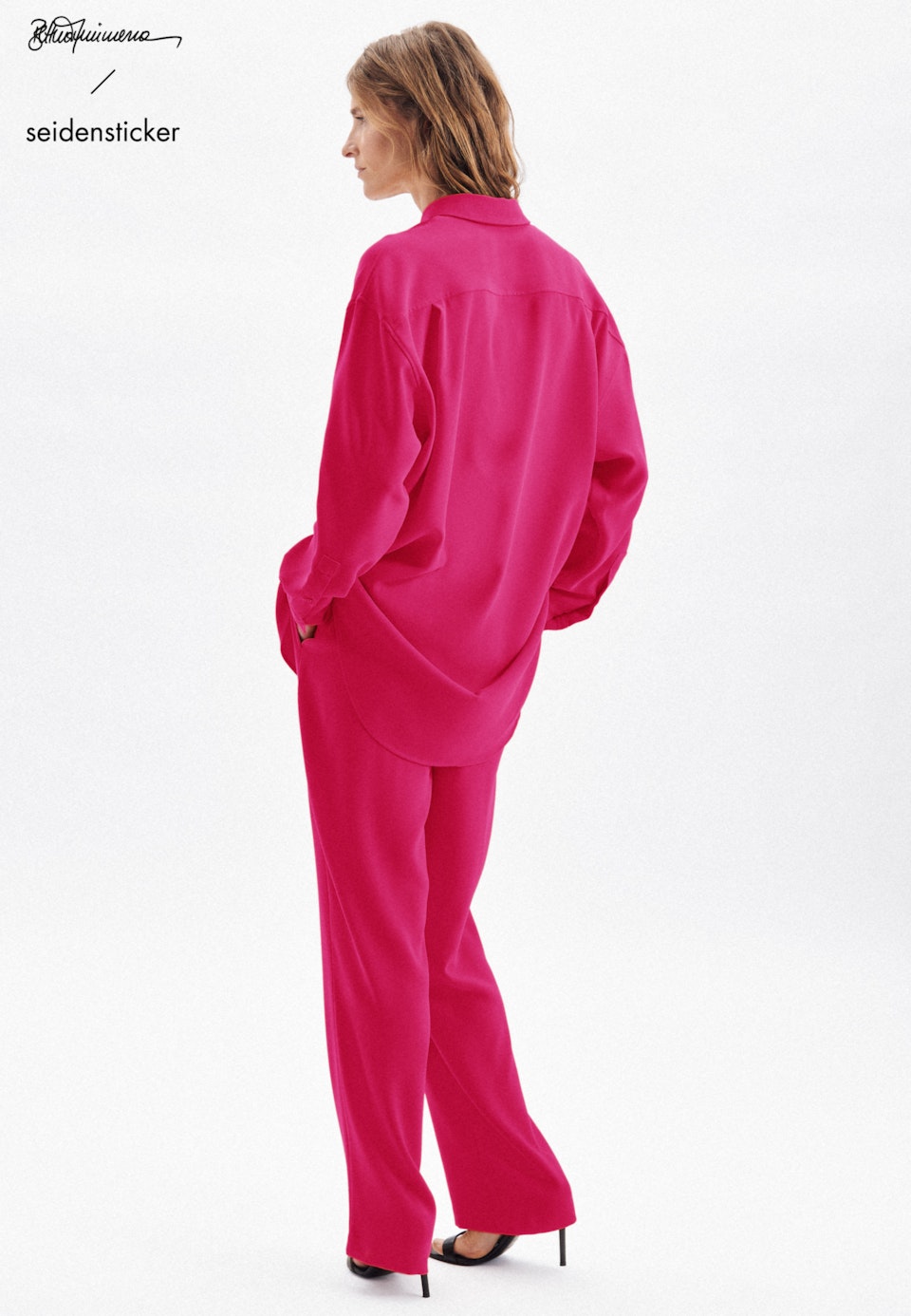 Kragen Longbluse Oversized in Rosa/Pink |  Seidensticker Onlineshop