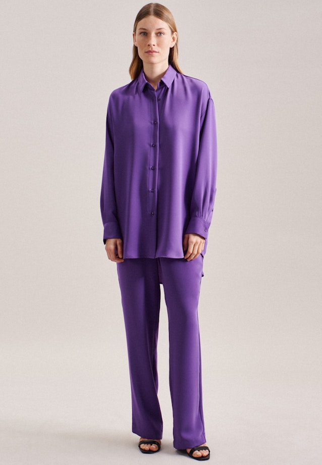 Crepe Long Blouse in Purple |  Seidensticker Onlineshop