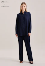 Longbluse Uni in Dunkelblau |  Seidensticker Onlineshop