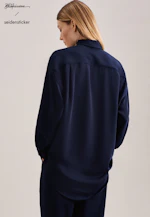 Longbluse Uni in Dunkelblau |  Seidensticker Onlineshop
