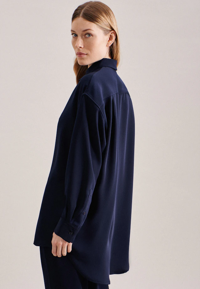 Longbluse Uni in Dunkelblau |  Seidensticker Onlineshop