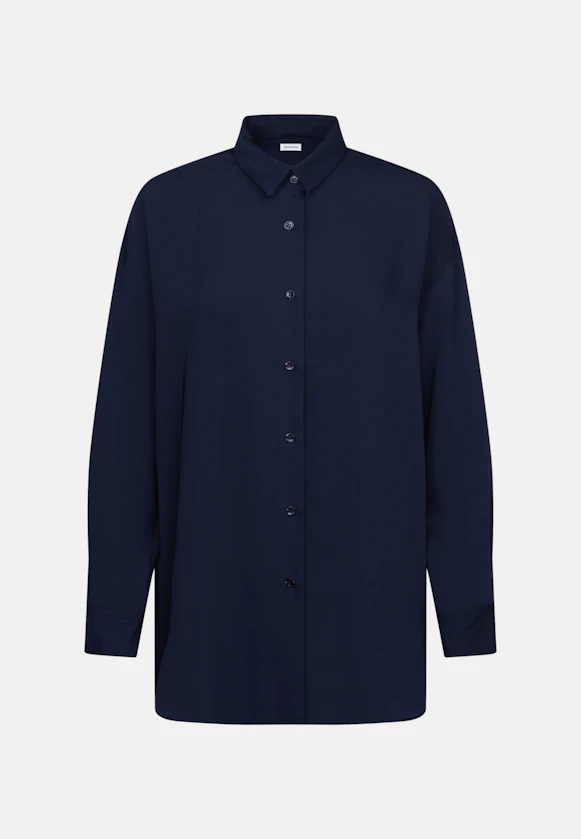 Longbluse Uni in Dunkelblau |  Seidensticker Onlineshop