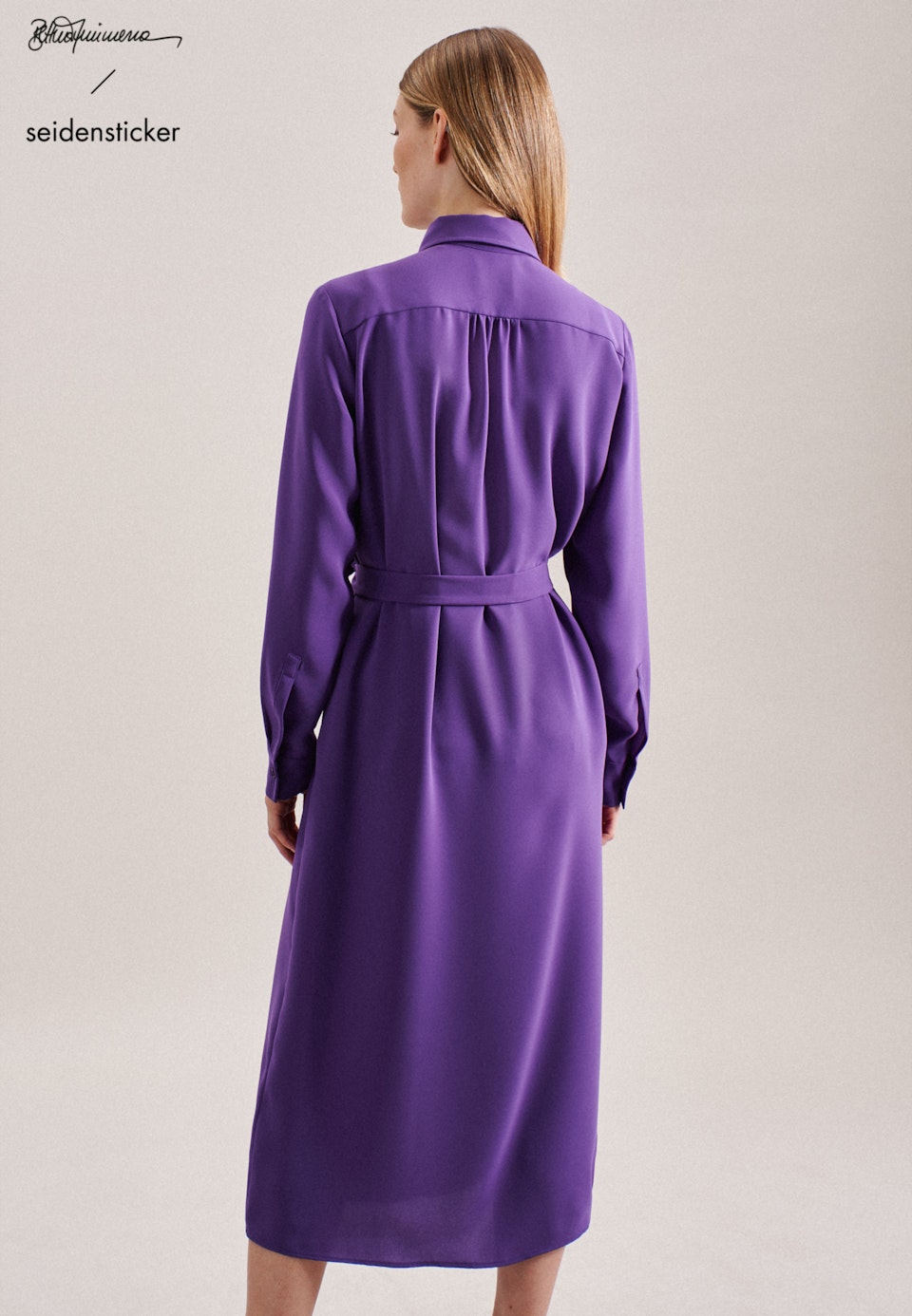 Krepp Maxi Kleid in Lila |  Seidensticker Onlineshop