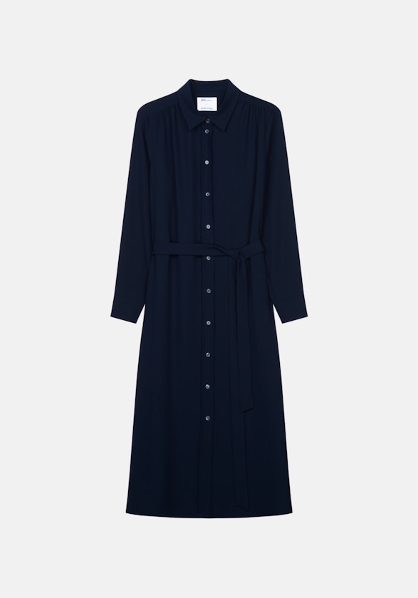 Krepp Maxi Kleid in Dunkelblau |  Seidensticker Onlineshop