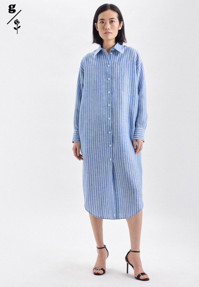 Linen Maxi Dress in Medium Blue |  Seidensticker Onlineshop