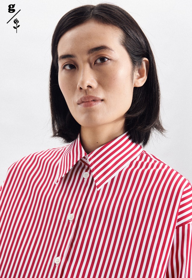 Twill Longblouse in Rood |  Seidensticker Onlineshop