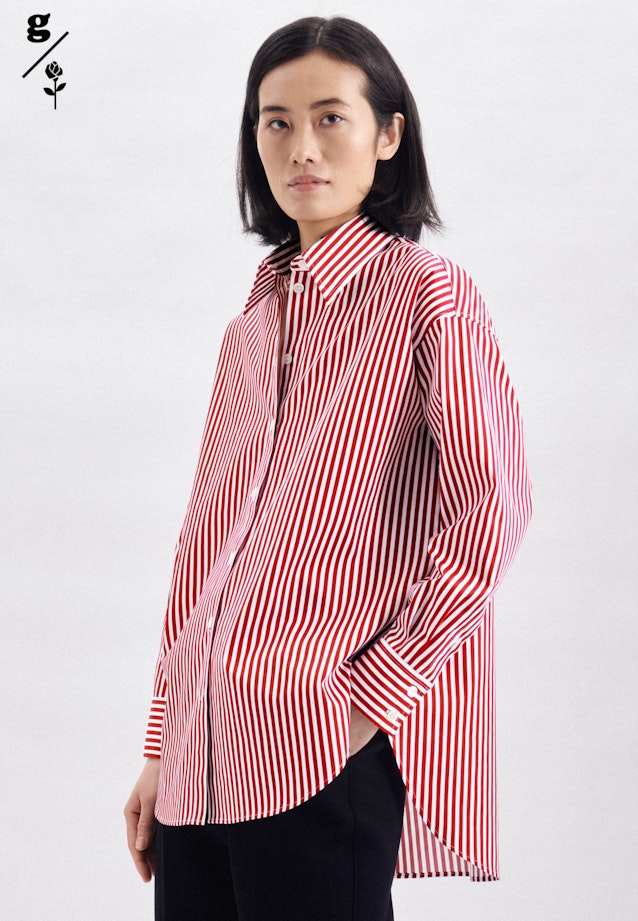 Twill Longbluse in Rot |  Seidensticker Onlineshop