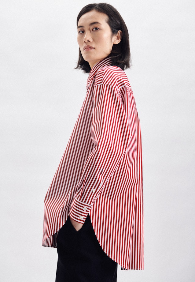 Twill Long Blouse in Red |  Seidensticker Onlineshop