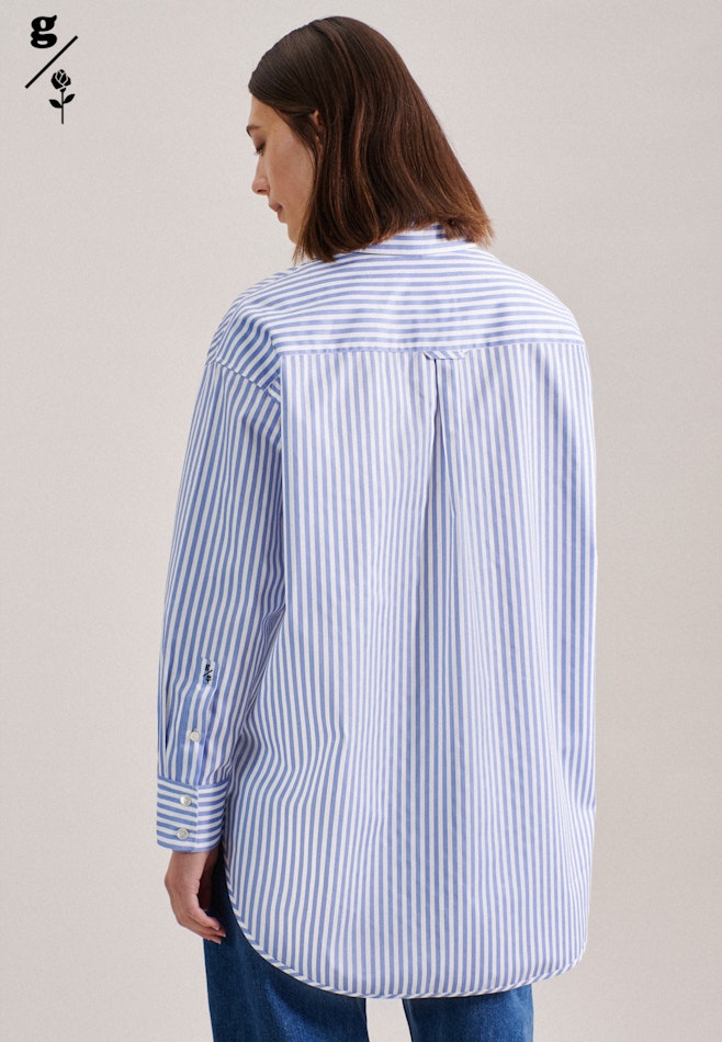 Blouse longue Twill (sergé) dans Bleu Moyen | Boutique en ligne Seidensticker