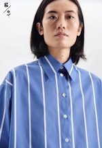 Twill Longbluse in Mittelblau |  Seidensticker Onlineshop