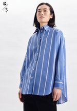 Twill Longbluse in Mittelblau |  Seidensticker Onlineshop