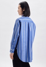 Twill Longbluse in Mittelblau |  Seidensticker Onlineshop