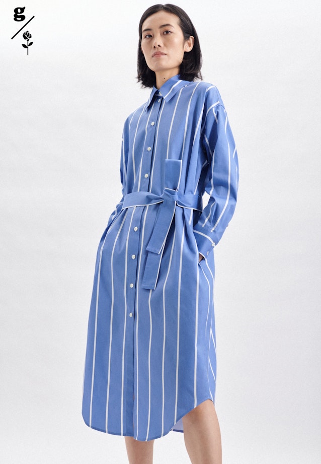 Robe Maxi Twill (sergé) in Bleu Moyen |  Seidensticker Onlineshop