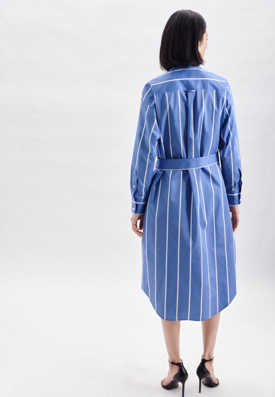 Twill Maxi Kleid in Mittelblau |  Seidensticker Onlineshop
