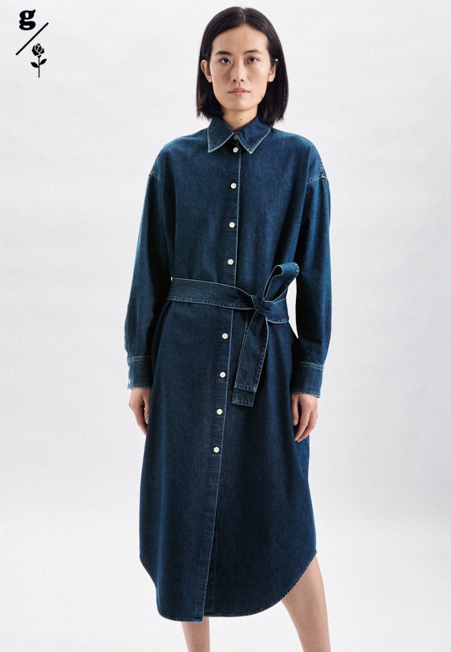 Collar Dress in Dark Blue | Seidensticker online shop