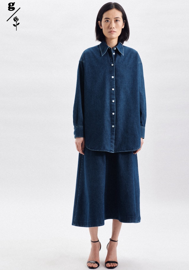 Jupe Uni in Bleu Foncé | Seidensticker Onlineshop
