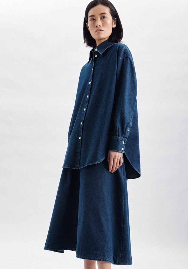 Jupe Uni in Bleu Foncé | Seidensticker Onlineshop
