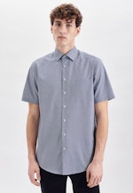 Regular Chemise d'affaires carreaux in Bleu Moyen |  Seidensticker Onlineshop