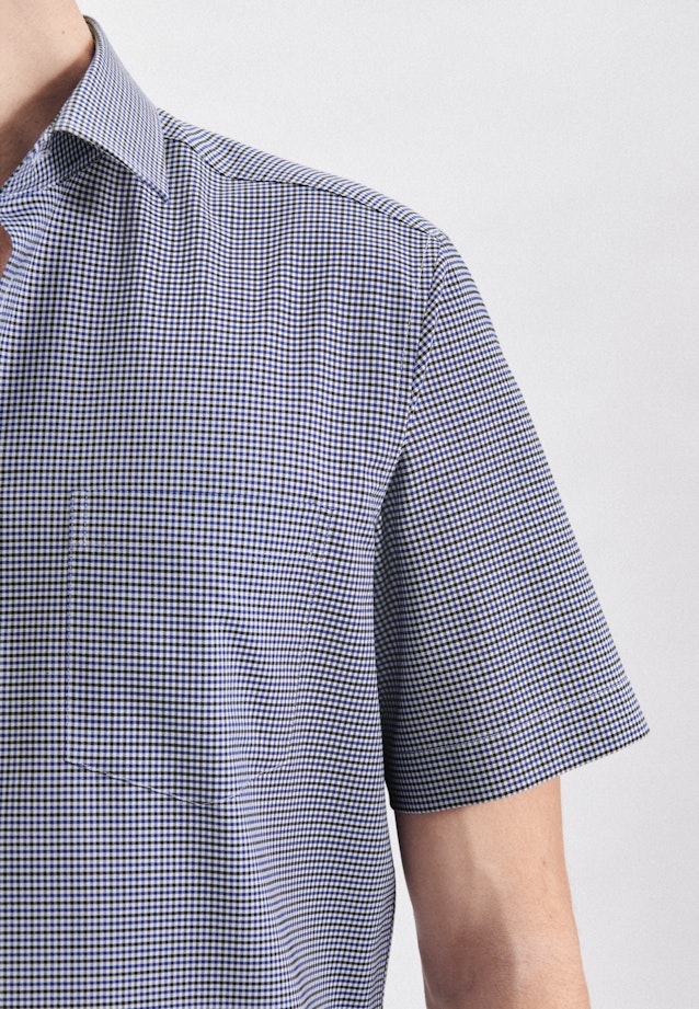 Regular Chemise d'affaires carreaux in Bleu Moyen |  Seidensticker Onlineshop
