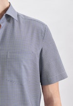 Regular Chemise d'affaires carreaux in Bleu Moyen |  Seidensticker Onlineshop