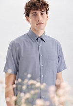 Regular Chemise d'affaires carreaux in Bleu Moyen |  Seidensticker Onlineshop