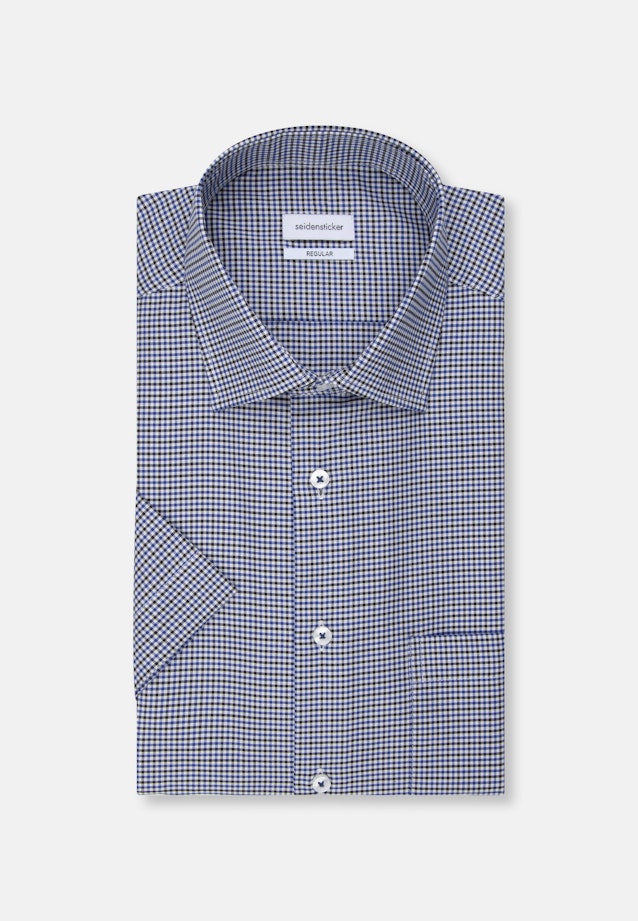 Regular Chemise d'affaires carreaux in Bleu Moyen |  Seidensticker Onlineshop