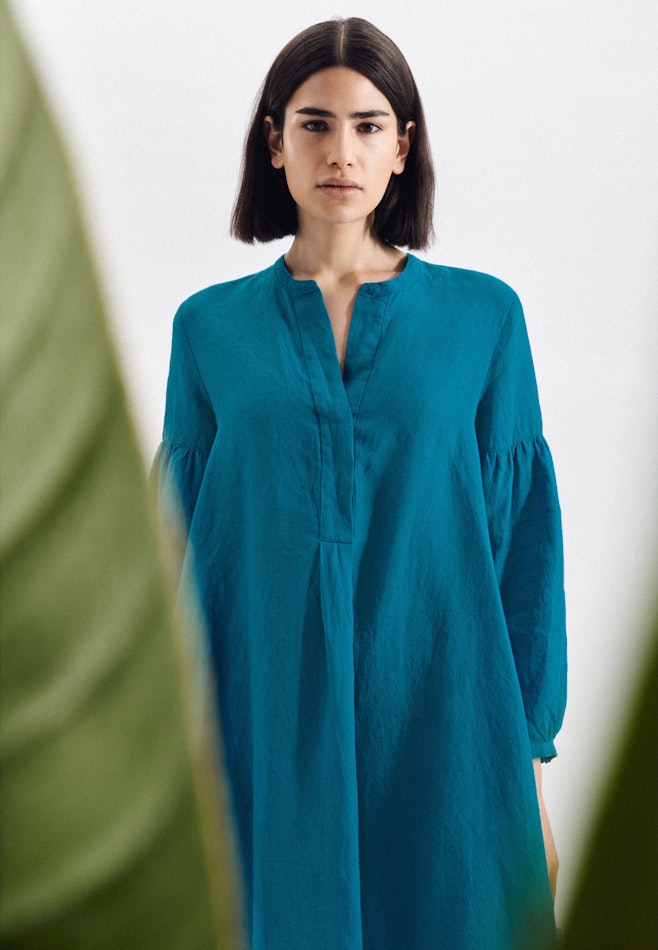 Crew Neck Dress in Turquoise | Seidensticker online shop