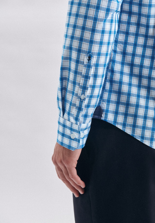 Casual Shirt in Regular with Button-Down-Kraag in Turquoise |  Seidensticker Onlineshop