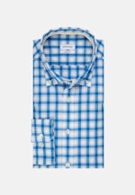 Popeline Casual Hemd in Regular mit Button-Down-Kragen in Türkis |  Seidensticker Onlineshop