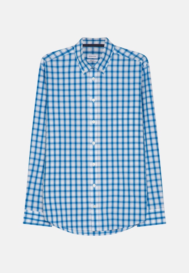 Regular Chemise décontractée carreaux in Turquoise |  Seidensticker Onlineshop