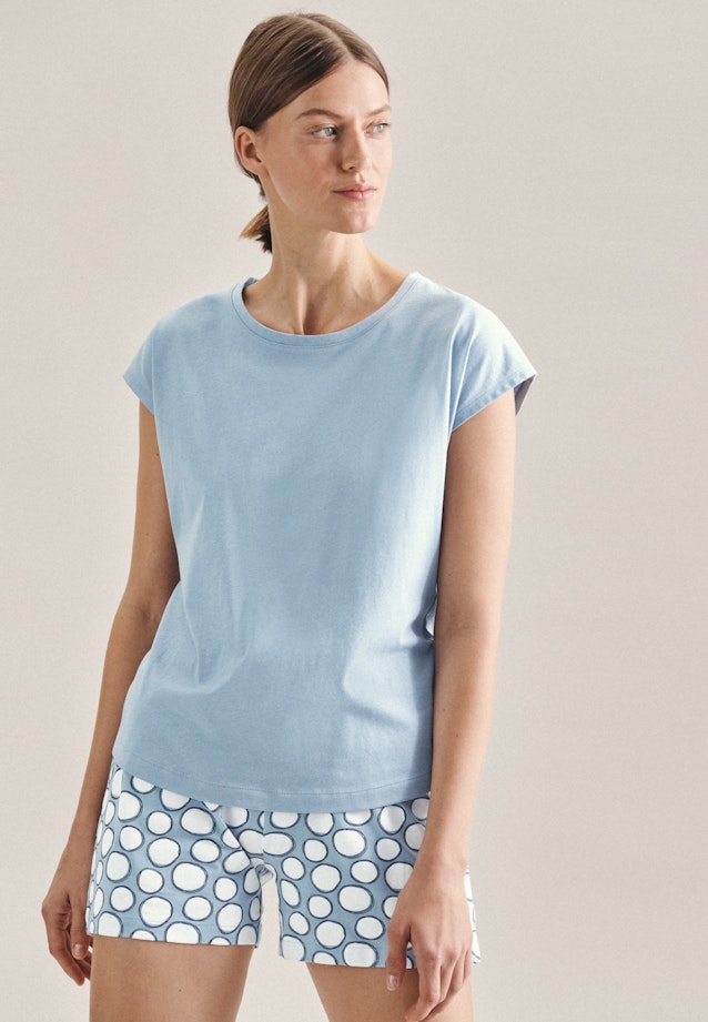 Pyjama Regular Sans Manchon in Bleu Clair |  Seidensticker Onlineshop