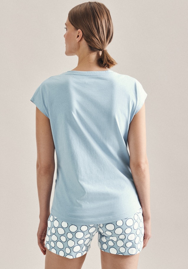Pyjama aus 100% Baumwolle in Hellblau | Seidensticker Onlineshop