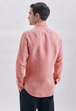 Slim Linen shirt Uni in Red |  Seidensticker Onlineshop