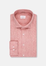 Slim Linen shirt Uni in Red |  Seidensticker Onlineshop