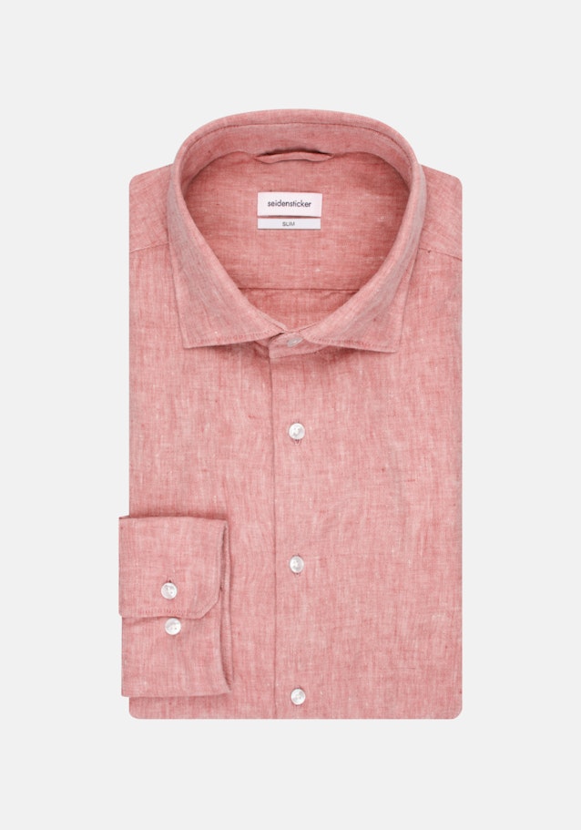 Leinen Leinenhemd in Slim mit Kentkragen in Rot |  Seidensticker Onlineshop