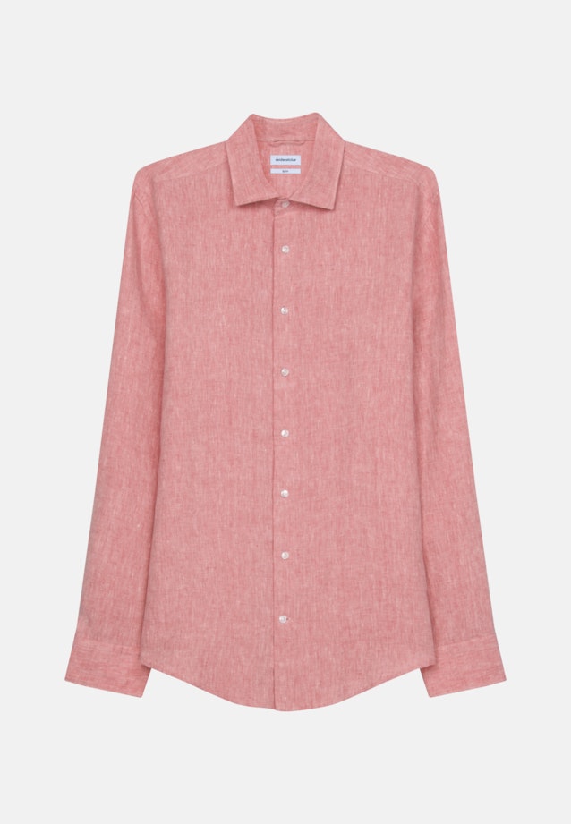 Linen shirt in Slim with Kent-Collar in Red |  Seidensticker Onlineshop