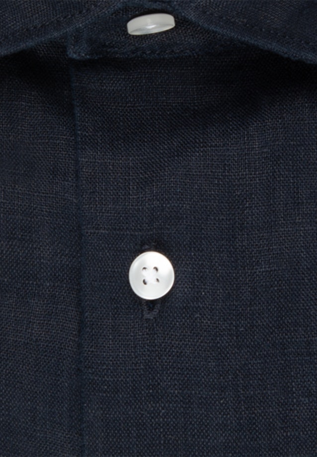 Slim Leinenhemd Uni in Dunkelblau |  Seidensticker Onlineshop